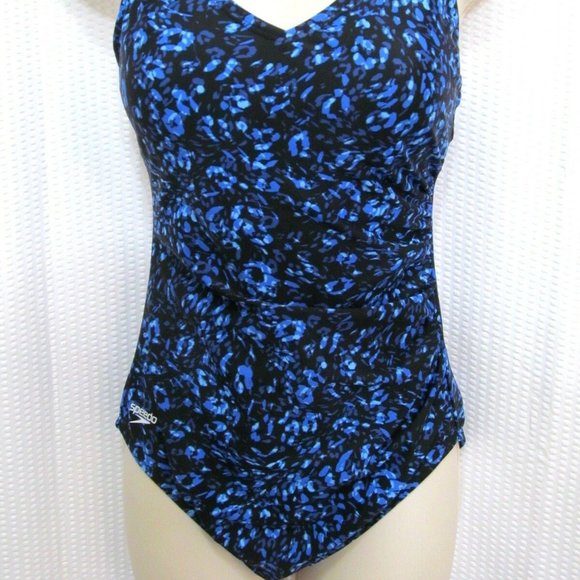 Speedo Competition Swimsuit Size 6 Lined One Piece Swimwear Print - Picture 2 of 16